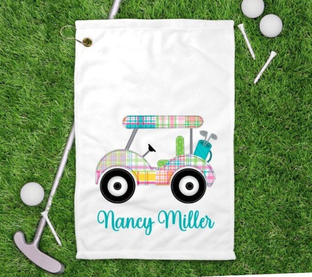 Golf Cart Towel Personalized Golf Towel Golfer Gift Personalized