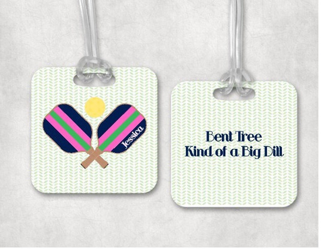 Pickleball Bag Tag Pickleball Luggage Tag Personalized Pickleball Bag