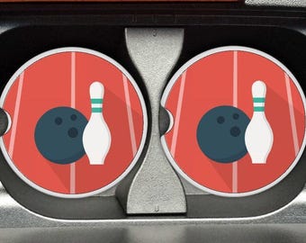 Personalized Bowling Car Coaster, Bowling Coaster, Woman's Bowling Gift, Men's Bowling Gift, Ladies Christmas Gift, Car accessory