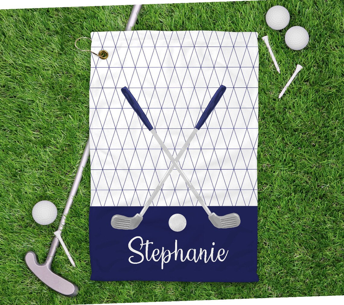 Golf Cart Towel Personalized Golf Towel Golfer Gift Etsy