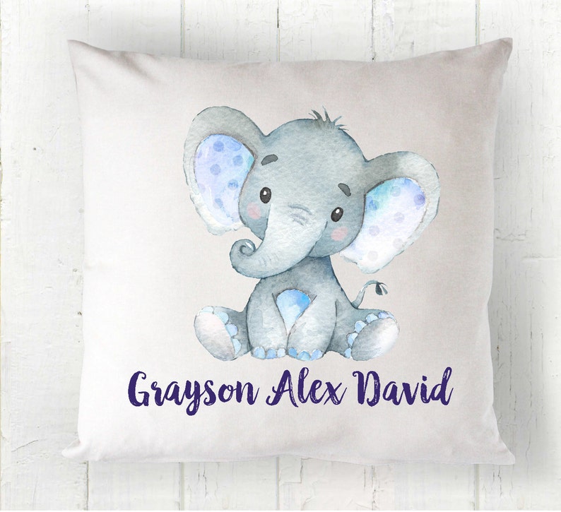 Elephant Baby Pillow Baby Gift Elephant Baby Gift Personalized Etsy