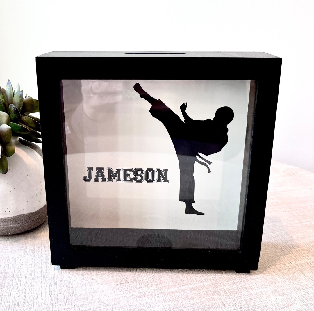 Karate Bank Personalized Karate Bank Boys Bank Wood Bank Personalized