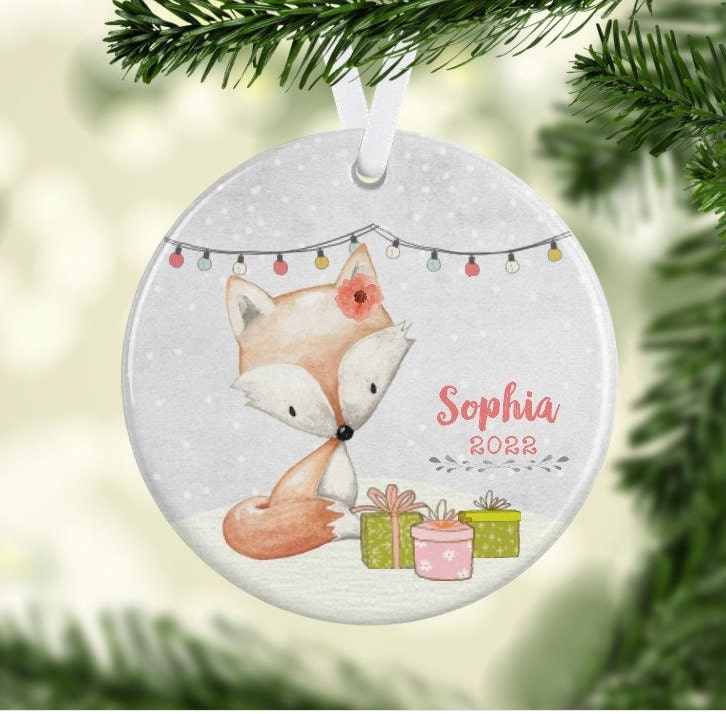 Christmas Ornament Baby Fox Design