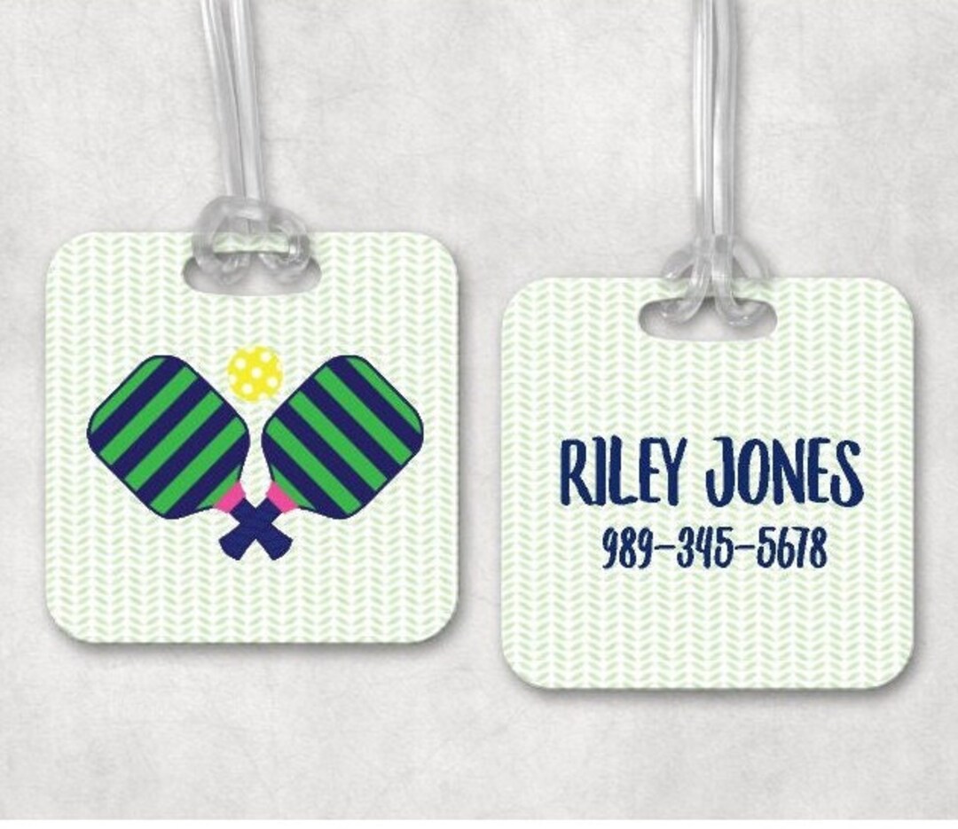 Pickleball Bag Tag Pickleball Luggage Tag Personalized Pickleball Bag