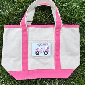 Golf Bag Golf Tote Personalized Golf Tote Womans Golf Bag Womans Golf Tote Canvas Tote Womans Golf League Ladies Golf Tote Pink Canvas Tote