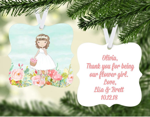 flower girl christmas ornament
