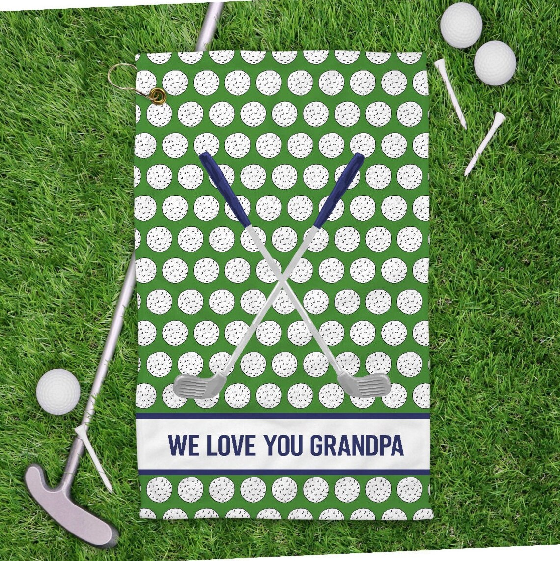 Golf Towel Green Golf Towel Fathers Day Gift Golf Etsy