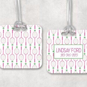 Tennis Bag Tag Personalized Tennis Luggage Tag Tennis Gift Ladies Tennis Bag Tag Womans Tennis Gift Girls Tennis Bag Tag Tennis Bag Tag