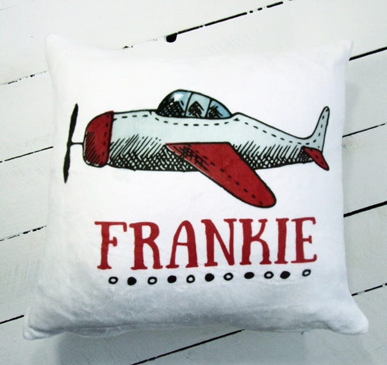 Airplane Pillow Airplane Boys Decor Throw Pillow Etsy