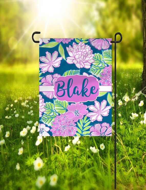Garden Flag House Flag Personalized Garden Flag Flower Garden | Etsy