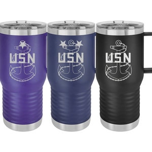 Navy Chief Insulated Travel Mug | 20oz | MCPO | SCPO | CPO | Goat Locker