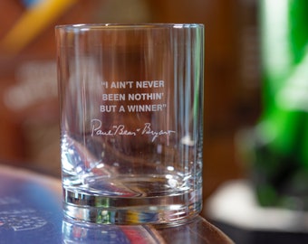 Bear Bryant Zitat Whiskyglas/Winner