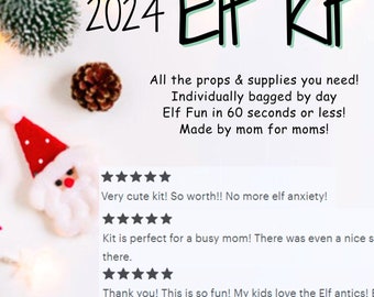 SHIPS TODAY!  Elf Kit 2023 NEW | 26 (2Bonus!) Days Of Fun| Props | Accessories| Mischief| Activities| Antics | Christmas Kit | Fast Shipping