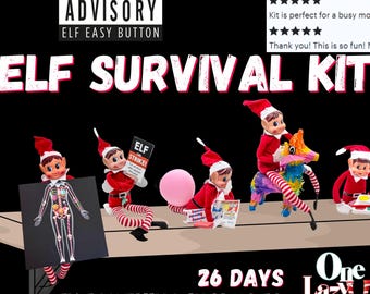 SHIPS TODAY! Premium Elf Kit 2025 | 26 (2Bonus!) Days | Props + Accessories | Mischief & Funny | Antics | Christmas Activities Kit