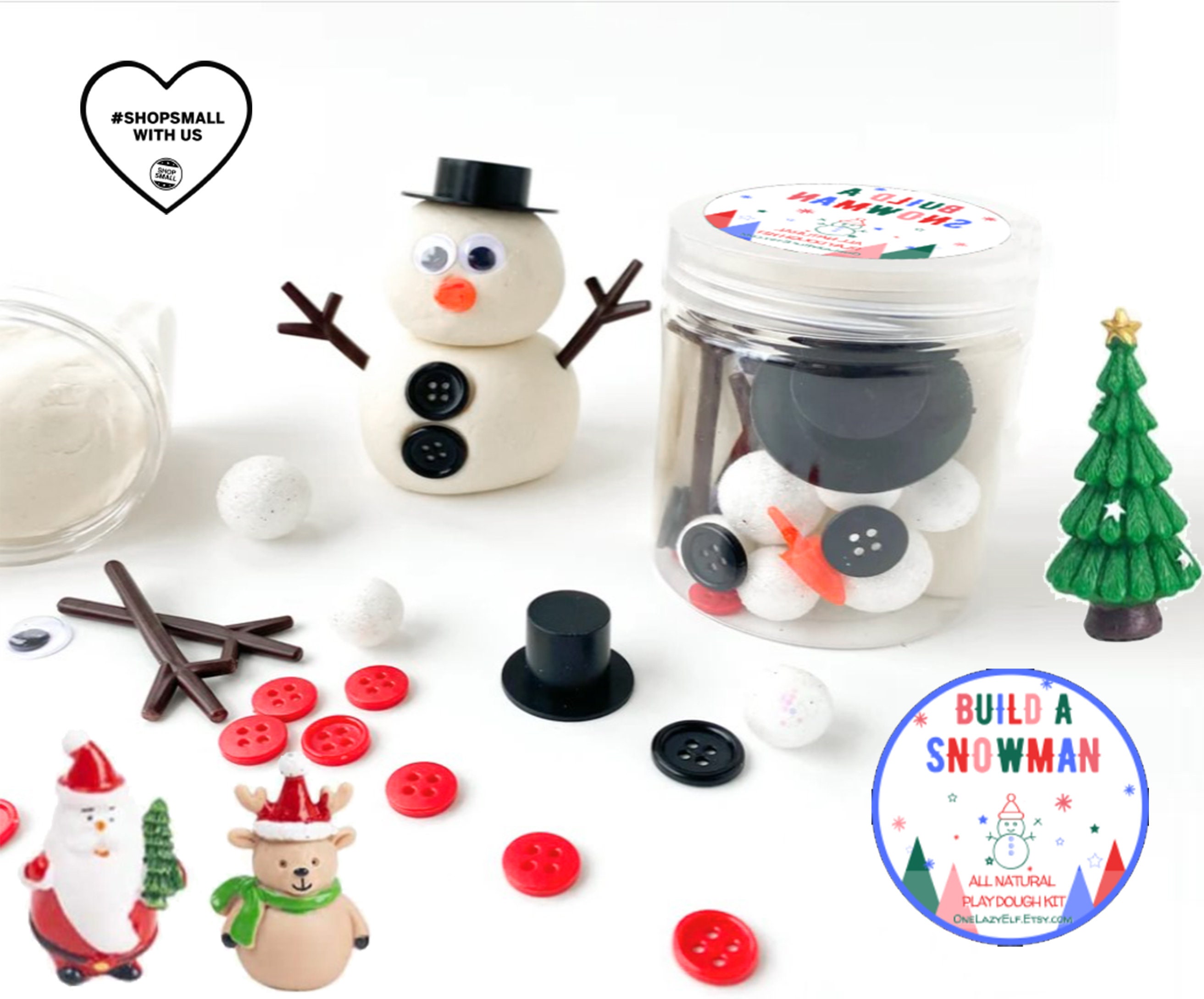 Build a Snowman Play Dough Kit