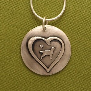 Collana Labrador Retriever in Heart, Ciondolo Lab