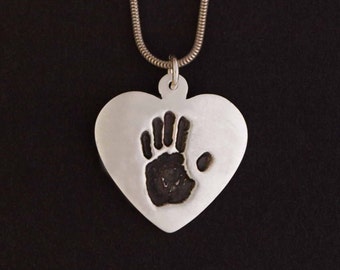 Custom Hand Print Necklace - Your Family's Prints!