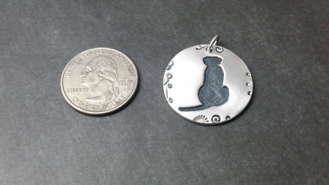 Silver Dog Silhouette Necklace Labrador Etsy