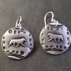 Fine Silver Aussie Earrings - Lg