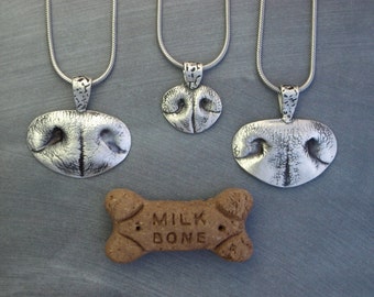 Medium Nose Print Necklace, Dog Nose Jewelry, Custom Dog Nose Pendant or Keychain