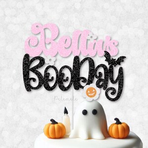 Groovy Custom Boo Birthday Cake Topper - Custom Name Cake Topper, Spooky Birthday, Groovy Halloween Birthday, Halloween Birthday Decor
