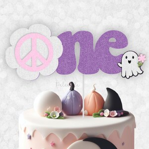 Groovy Spooky ONE Cake Topper - Glitter One Cake Topper, Spooky Birthday, Halloween Birthday, Little Boo, Cute 1st Halloween Birthday
