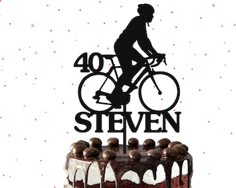 Girl Personalized Cake Topper Fitness LT1340 Keepsake Exercise Cycling