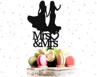 Custom Mrs Wedding Cake Topper - Lesbian Wedding Cake Topper, Same Sex Wedding Cake Topper, Gay Cake Topper, Bride and Bride Wedding