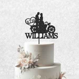Personalized Mr & Mrs Cake Topper - Motorbike Wedding Cake Topper, Motorcycle Cake Topper, Motorcycle Wedding Cake Topper, Motorbike Wedding