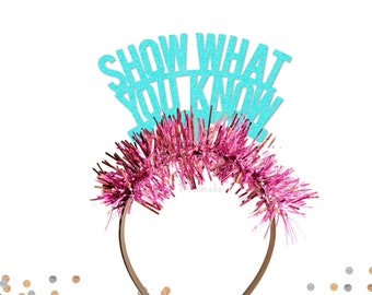 Glitter Show What You Know Headband - Teacher Gift, Kindergarten Crown, Elementary School, Back to School, Learning Headband, Primary School