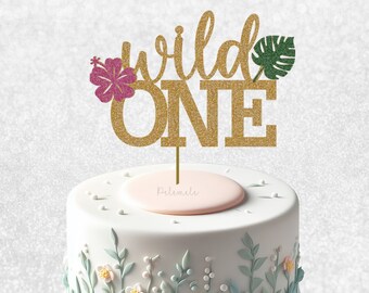 Wild ONE Cake Topper, Jungle Safari First Birthday Cake Topper, One ...