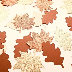 Glitter Autumn Leaf Confetti - Confettis scintillants, Confettis de feuille d'automne, anniversaire d'automne, scatter de table, anniversaire d'automne d'automne, mariage d'automne