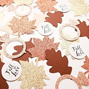 Wedding Fall In Love Confetti - Fall Wedding Confetti, Autumn Wedding, Table Scatter, Leaf Confetti, Autumn Engagement Party, Fall Wedding