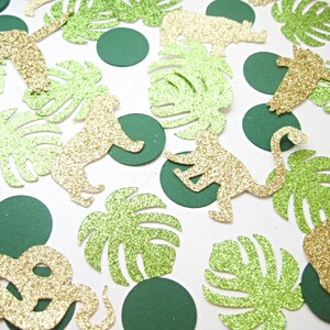 Glitter Jungle Confetti - Glitter Confetti, Party Confetti, jungle party confetti, Table Decor, Table Scatter, Jungle Party, Jungle Birthday