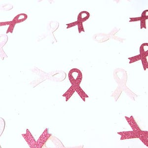 Confettis ruban scintillants personnalisés Cancer - Survivant du cancer, Fini la chimio, Thème chimio Finito, Fin de la chimiothérapie, Célébration sans cancer