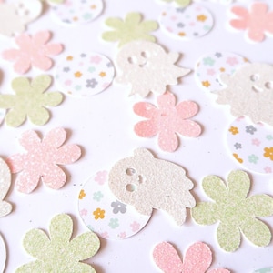 Groovy Halloween Confetti - Glitter Halloween Confetti, Pastel Ghost Confetti, Spooky Birthday, Halloween Table Scatter, Cute Halloween