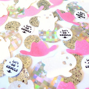 Let&#39;s Go Ghouls Glitter Confetti - Halloween Bachelorette Confetti, She Found Her Boo, Halloween Hen Party, Ghost Bachelorette, Disco Ghost