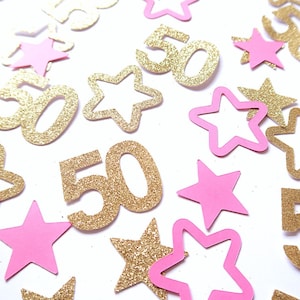 Glitter 50th Birthday Confetti - 50th Party Decorations, Custom Age Confettis, Number Confetti, Glitter Confetti, Décor de table, Table Scatter