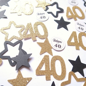 Custom Glitter Birthday Confetti - Custom Party Decor, Custom Age Confetti, Name Confetti, Glitter Confetti, Table Decor, Table Scatter