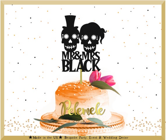Custom Sugar Skull Wedding Cake Topper Wedding Cake Topper Etsy