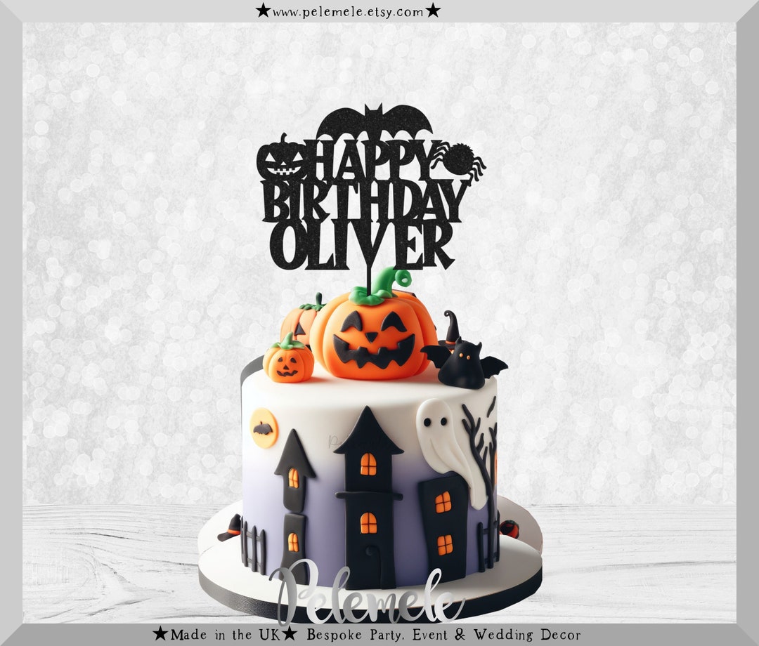 Décorations De Gâteau D'Halloween - Motif Lune Et Fantôme - Tête De Mort - Toile D'araignée - Décorations De Gâteau Pour Halloween (style 01