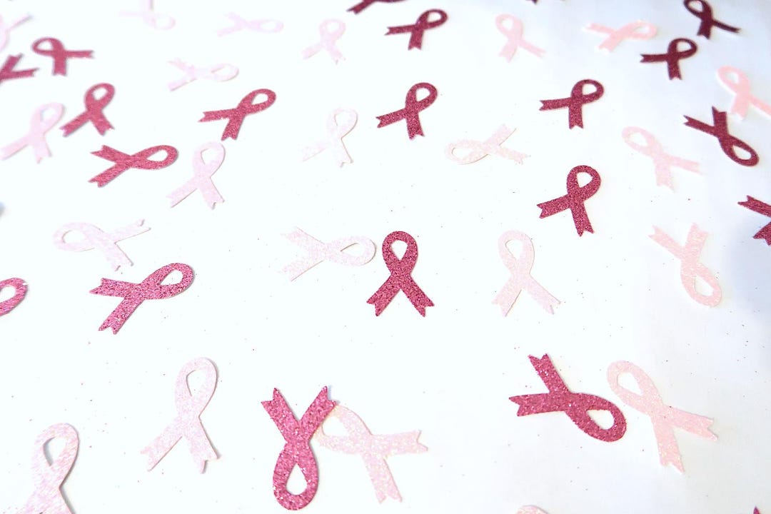 Custom Glitter Cancer Ribbon Confetti - Cancer Survivor, No More Chemo ...