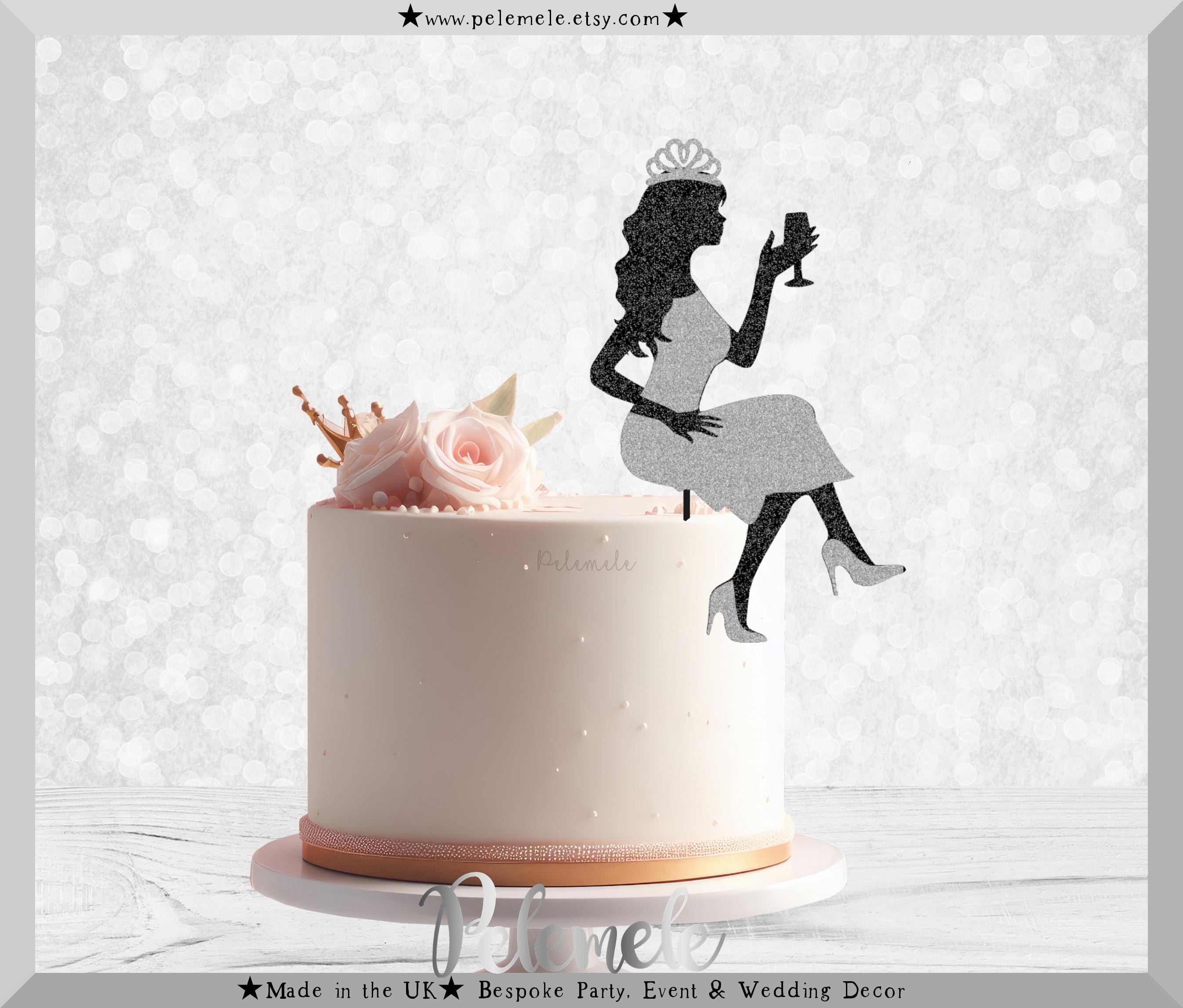 chinese dress ladies Elegant Lady Silhouette- girl-woman Fashion Birthday Cake Topper (pattern  4, black) : Amazon.ie: Grocery