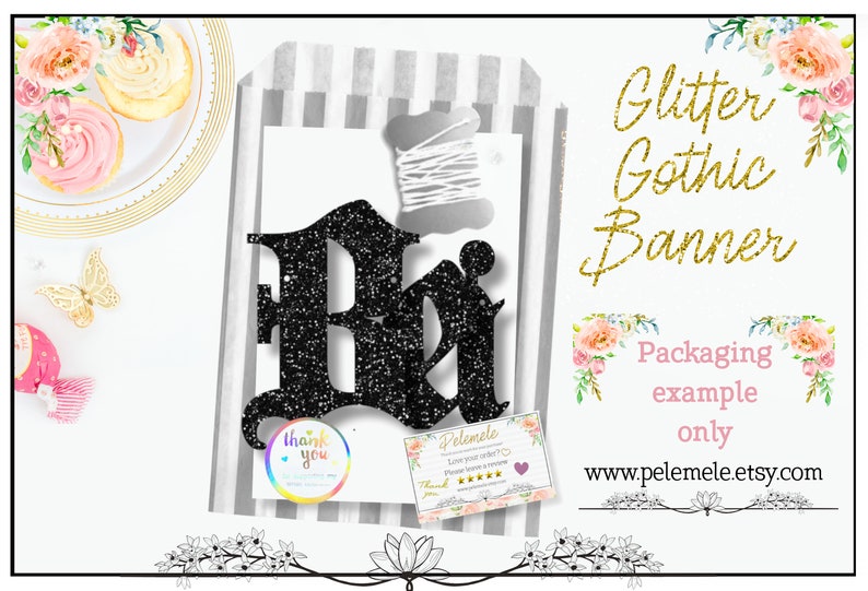 Glitter Go Away Banner Gothic Birthday Banner Goth Party Etsy