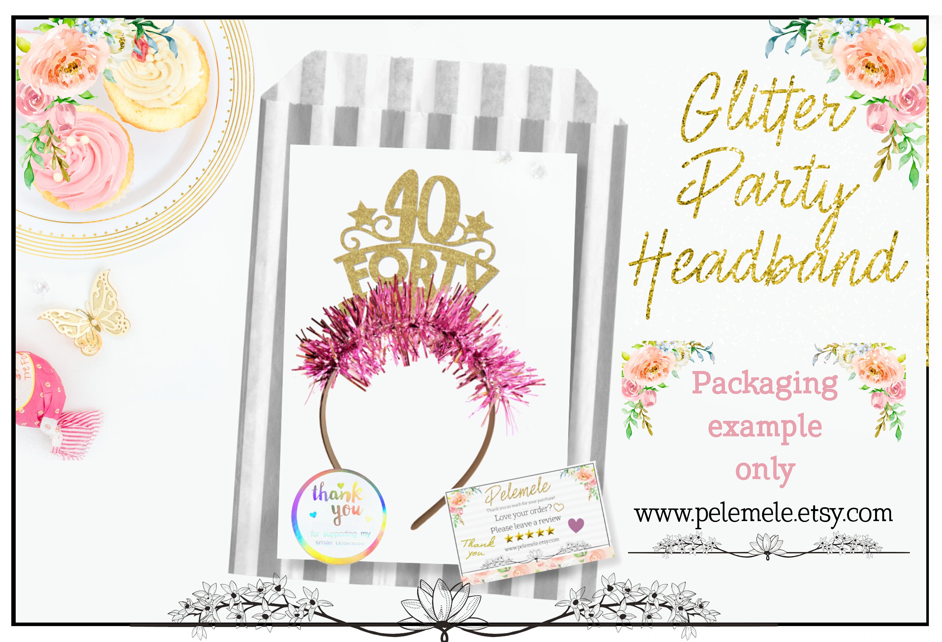 Haarreif Mit Der Zahl 30 Und Sternen 22x21cm