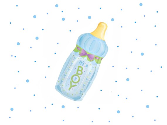 It S A Boy Balloon Boy Baby Bottle Balloon Baby Shower Etsy