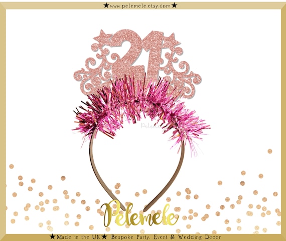 Glitter 21st Birthday Headband 21 Birthday Headband Party Crown