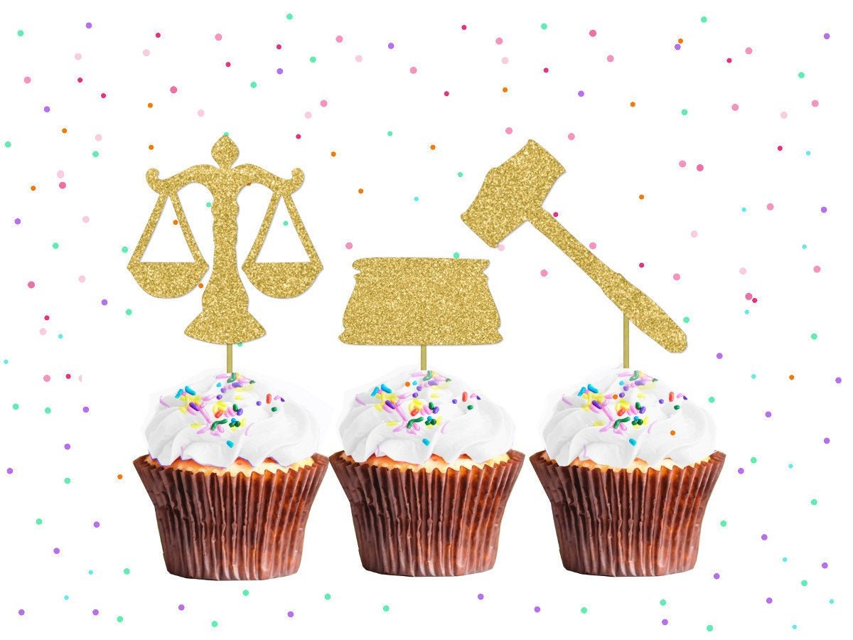 Glitter Lawyer Cupcake Toppers Lawyer Cupcake Toppers Etsy