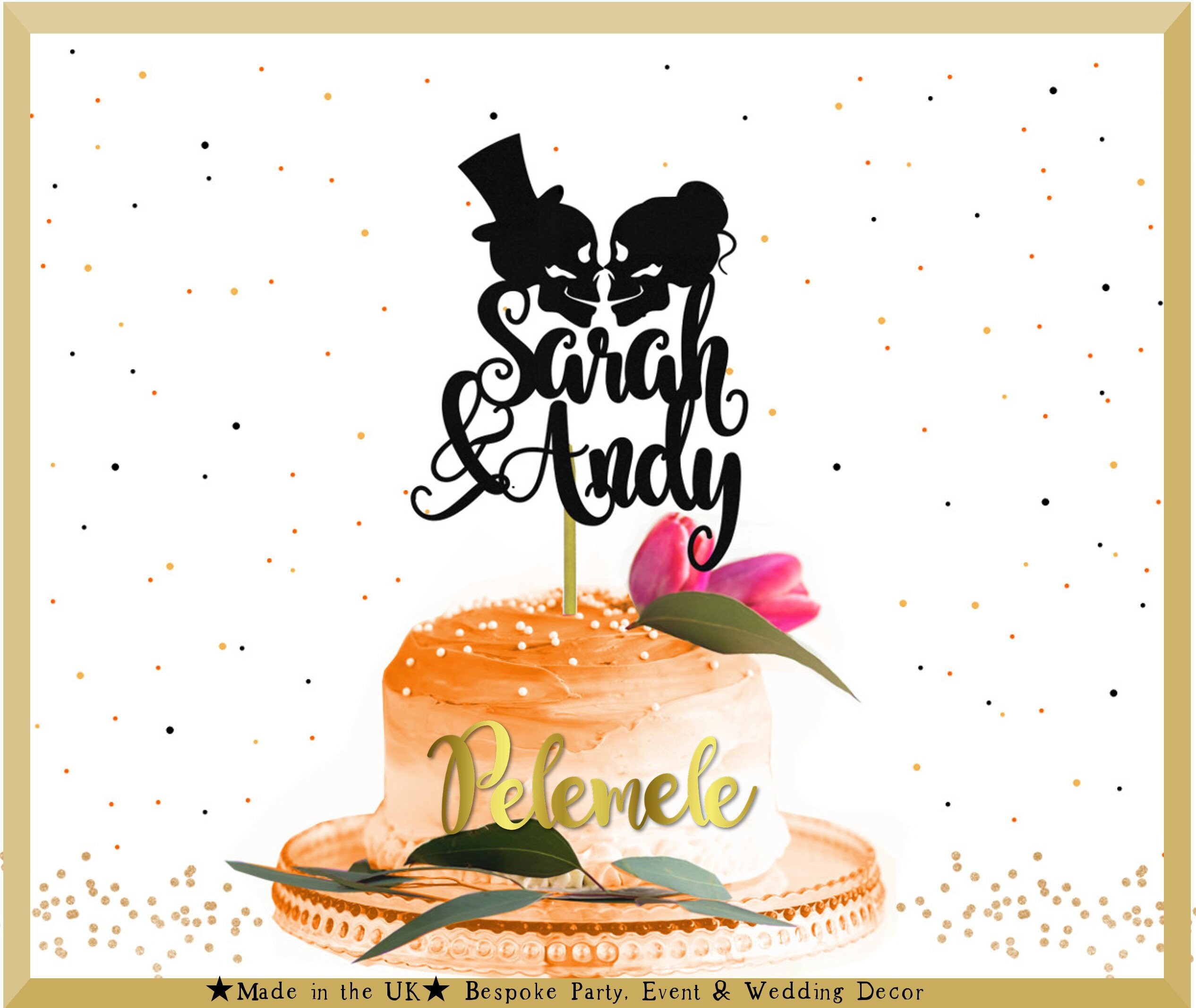 Custom Halloween Wedding Cake Topper Wedding Cake Topper Etsy