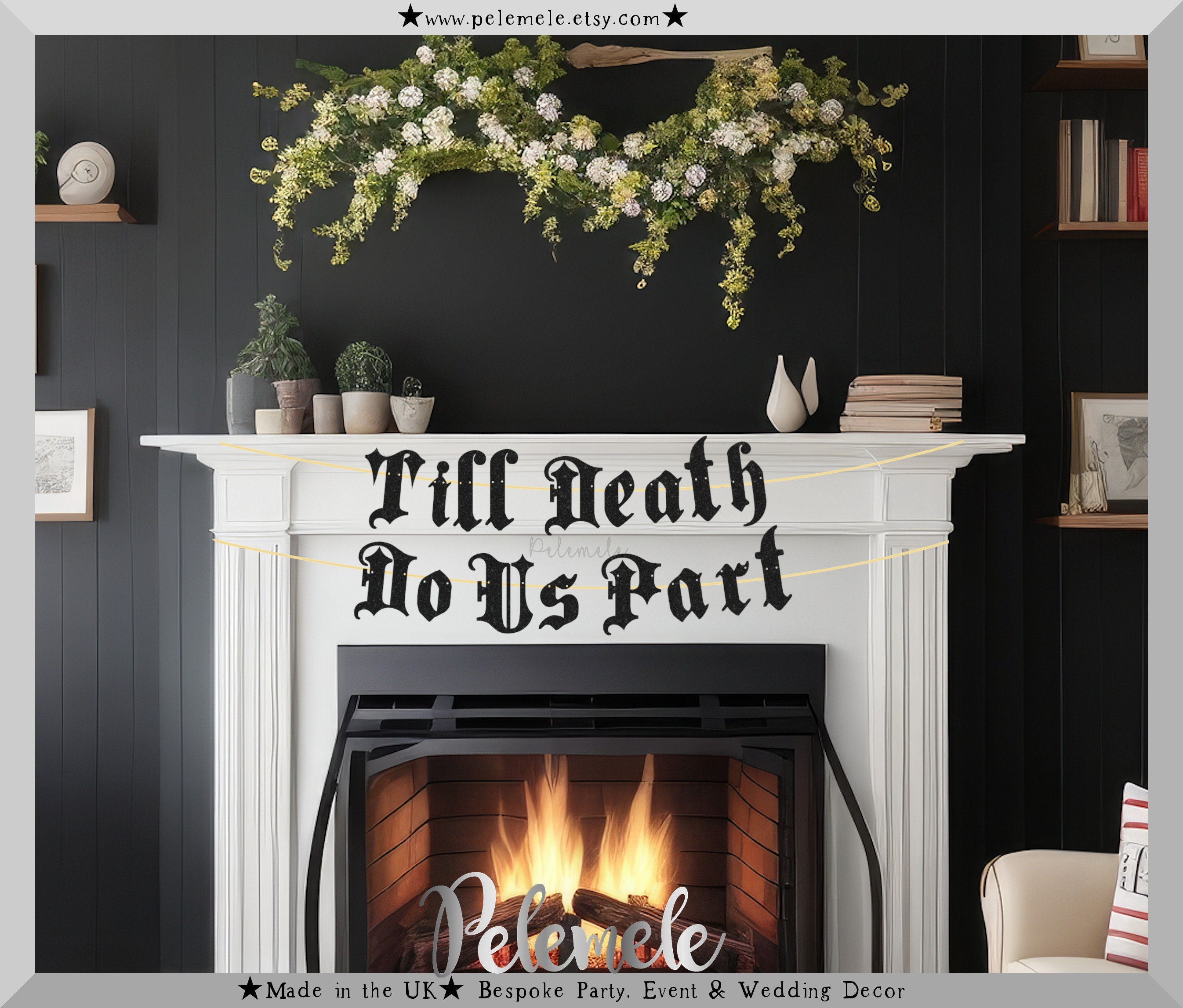 Til Death Do Us Party Party Decorations Gothic Party Banner